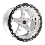 Weld S71 17x10 / 5x4.5 BP / 7.9in. BS Polished Wheel (Low Pad) - Black Single Beadlock MT thumbnail 2