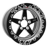 Weld S71 15x9.33 / 5x4.5 BP / 5.5in. BS Black Wheel (Medium Pad) - Black Single Beadlock MT thumbnail 2