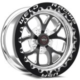 Weld S76 17x12 / 5x4.75 BP / 3.8in. BS Black Wheel (Medium Pad) - Black Single Beadlock MT thumbnail 1