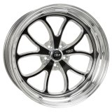 Weld S76 15x15.33 / 5x4.5 BP / 7.5in. BS Black Wheel (Medium Pad) - Black Single Beadlock MT thumbnail 1