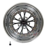 Weld Vitesse 15x14 / 5x4.75 BP / 5.5in. BS Black Wheel - Non-Beadlock thumbnail 1