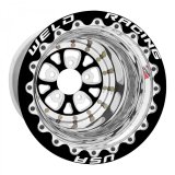 Weld V-Series 15x13 / 5x4.5 BP / 8in. BS Black Wheel - Black Single Beadlock MT thumbnail 1