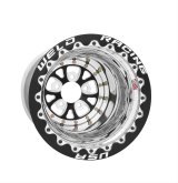 Weld V-Series 15x10 / 5x4.5 BP / 7in. BS Black Wheel - Black Single Beadlock MT thumbnail 1