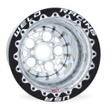 Weld Magnum 2.0 15x10 / 5x4.50 BP / 5in BS Polished Wheel - Black Single Beadlock M/T thumbnail 1