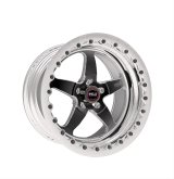 Weld S71 17x11 / 5x115mm BP / 5.8in. BS Black Wheel (Medium Pad) - Polished Single Beadlock MT thumbnail 1