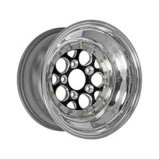 Weld Magnum Drag 2.0 15x8 / 5x4.5 BP / 4in BS Black/Polished Wheel thumbnail 1