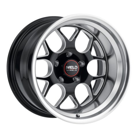 Weld Solana 17x9 / 5x120.65 BP / ET45 / 70.3mm Bore - Gloss Black MIL DIA Wheel thumbnail 2