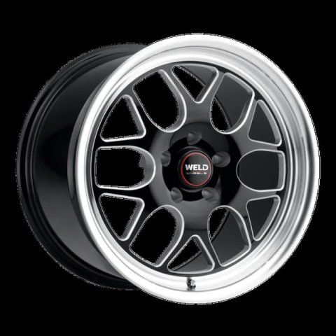 Weld Solana Drag 18x5 / 5x115 BP / ET-34 / 78.1mm Bore - Gloss Black MIL DIA Wheel thumbnail 4