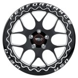 Weld Solana Beadlock 18x10 / 5x120 BP / ET42 / 78.1mm Bore - Gloss Black MIL DIA Wheel thumbnail 1