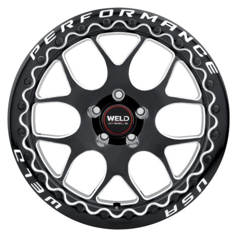 Weld Solana Beadlock 18x10 / 5x120 BP / ET42 / 78.1mm Bore - Gloss Black MIL DIA Wheel