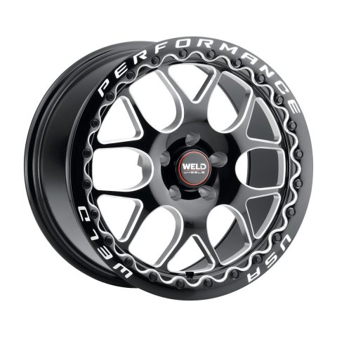 Weld Solana Beadlock 18x10 / 5x114.3 BP / ET0 / 78.1mm Bore - Gloss Black MIL DIA Wheel