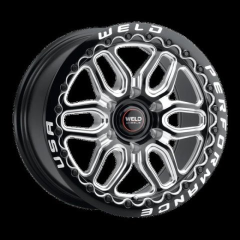 Weld Racing 17x10 Laguna 6 Drag Beadlock 6x139.7 ET25 BS6.48 Gloss BLK MIL DIA 106.1