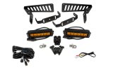 Diode Dynamics 18-21 Jeep JL Wrangler/Gladiator SS6 Cowl LED Bracket Kit - Amber Driving thumbnail 2