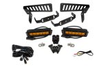 Diode Dynamics 18-21 Jeep JL Wrangler/Gladiator SS6 Cowl LED Bracket Kit - Amber Driving thumbnail 3
