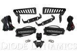 Diode Dynamics 18-21 Jeep JL Wrangler/Gladiator SS6 Cowl LED Bracket Kit - White Driving thumbnail 1