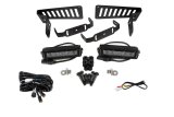 Diode Dynamics 18-21 Jeep JL Wrangler/Gladiator SS6 Cowl LED Bracket Kit - White Driving thumbnail 2