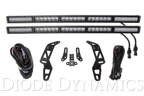 Diode Dynamics 18-21 Jeep JL Wrangler/Gladiator SS30 Bumper Bracket Kit - White Combo Dual