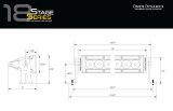 Diode Dynamics 18 In LED Light Bar Single Row Straight Clear Driving Each Stage Series thumbnail 9