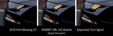 Diode Dynamics 18-23 USDM Ford Mustang RGBWA DRL LED Boards thumbnail 9