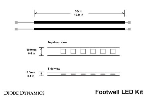 Diode Dynamics LED Footwell Kit - Red thumbnail 6