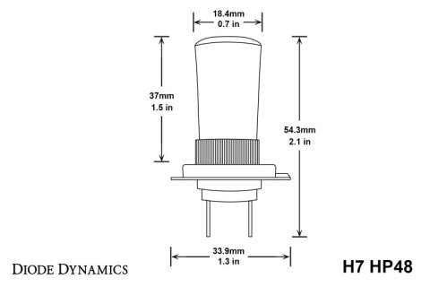 Diode Dynamics H7 HP48 LED - Cool - White (Pair) thumbnail 5