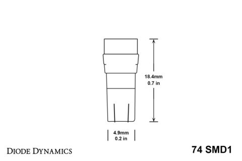 Diode Dynamics 74 SMD1 LED Bulb Warm - White (Single) thumbnail 5