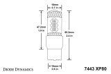 Diode Dynamics 7443 LED Bulb XP80 LED - Amber (Single) thumbnail 6