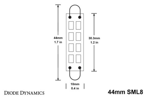 Diode Dynamics 44mm SML8 LED Bulb - Red Set of 4 thumbnail 6