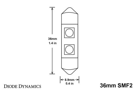 Diode Dynamics 36mm SMF2 LED Bulb - Blue (Single) thumbnail 2