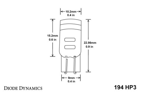 Diode Dynamics 194 LED Bulb HP3 LED - Red (Pair) thumbnail 5