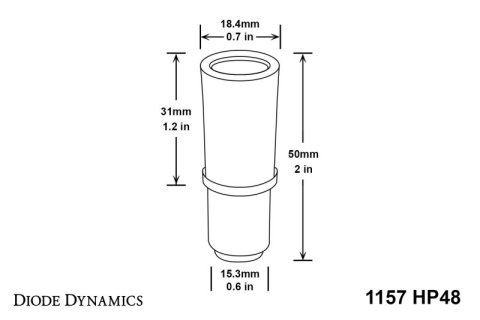 Diode Dynamics 1157 LED Bulb HP48 LED - Red (Single) thumbnail 6