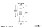 Diode Dynamics 194 LED Bulb HP5 LED Warm - White Short (Single) thumbnail 8