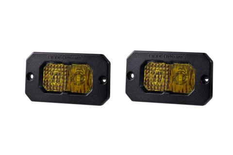 Diode Dynamics Stage Series 2in LED Pod Pro - Yellow Combo Flush ABL (Pair)
