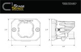Diode Dynamics Stage Series C1 LED Pod - White SAE Fog Flush ABL Each thumbnail 8