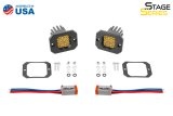 Diode Dynamics Stage Series C1 LED Pod Pro - Yellow Flood Flush ABL (Pair) thumbnail 6