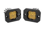 Diode Dynamics Stage Series C1 LED Pod Sport - Yellow Flood Flush ABL (Pair) thumbnail 1