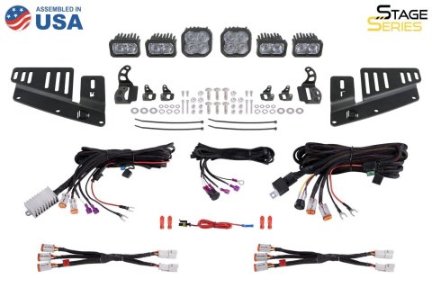 Diode Dynamics 2021 Ford Bronco Stage Series Fog Pocket Kit - White Pro
