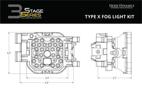 Diode Dynamics SS3 Sport Type X Kit ABL - White SAE Fog thumbnail 8