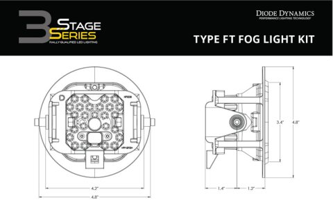 Diode Dynamics SS3 Sport Type FT Kit ABL - Yellow SAE Fog thumbnail 8
