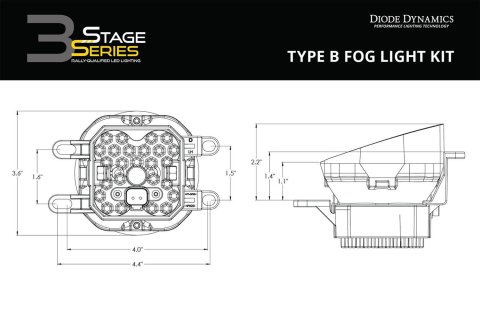 Diode Dynamics SS3 Pro Type B Kit ABL - White SAE Fog thumbnail 2