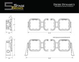 Diode Dynamics SS5 Pro Universal CrossLink 5-Pod Lightbar - Yellow Driving thumbnail 3