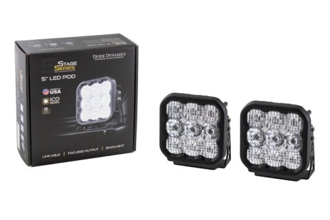 Diode Dynamics SS5 LED Pod Sport - White Driving (Pair) thumbnail 2