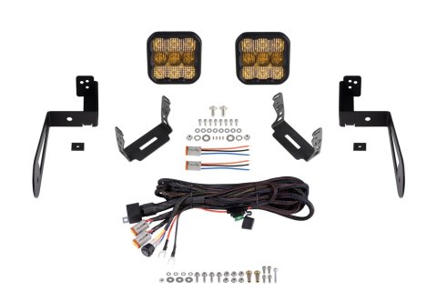 Diode Dynamics 07-18 Jeep JK Wrangler SS5 Bumper LED Pod Light Kit - Sport Yellow Combo thumbnail 1