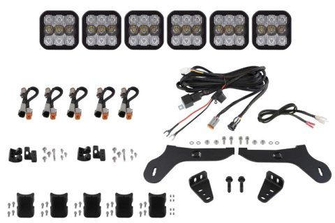 Diode Dynamics 17-20 Ford Raptor SS5 Grille CrossLink Lightbar Kit Sport - White Combo thumbnail 1