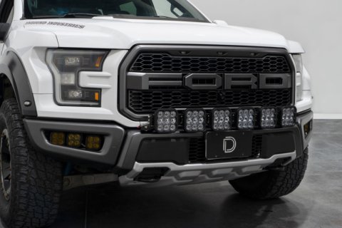 Diode Dynamics 17-20 Ford Raptor SS5 Grille CrossLink Lightbar Kit Sport - White Combo thumbnail 7