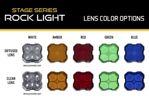 Diode Dynamics Stage Series Rock Lights - Amber Clear Lens thumbnail 7
