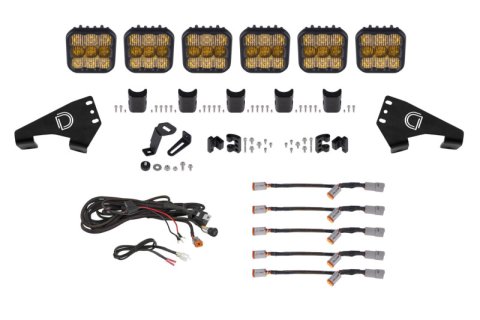 Diode Dynamics 20-Present Polaris RZR SS5 Sport CrossLink Roof - Yellow Combo Lightbar Kit thumbnail 1
