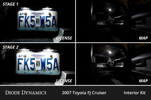 Diode Dynamics 07-14 Toyota FJ Cruiser Interior LED Kit Cool White Stage 2 thumbnail 4