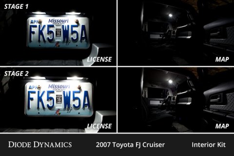 Diode Dynamics 07-14 Toyota FJ Cruiser Interior LED Kit Cool White Stage 2 thumbnail 5