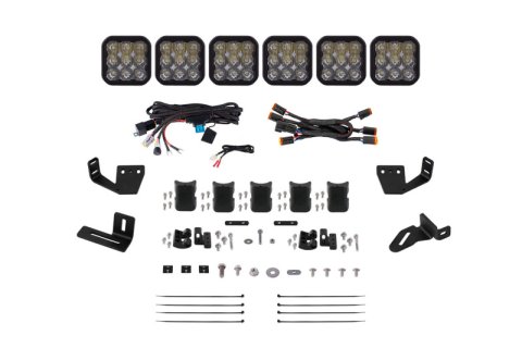 Diode Dynamics Prinsu/Sherpa Roof Racks- SS5 6-Pod CrossLink Mounting Kit - Pro White Driving thumbnail 1